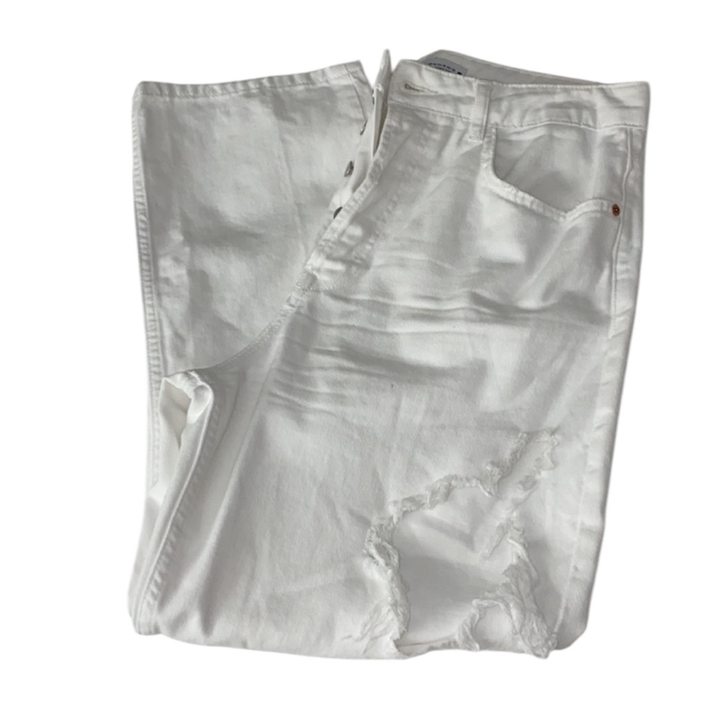 Zara White Distressed Women Jeans